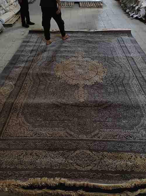 خرید فرش ۱۲۰۰ شانه کد 15015_B با تراکم ۳۶۰۰ - کالکشن وستا