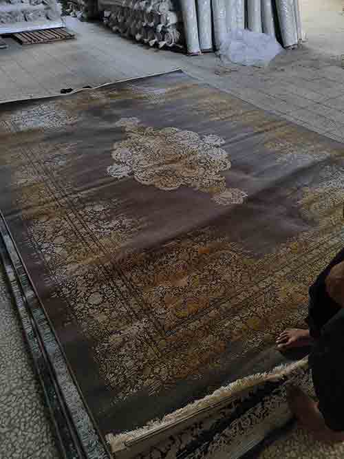 خرید فرش ۱۲۰۰ شانه کد 15018_B با تراکم ۳۶۰۰ - کالکشن وستا